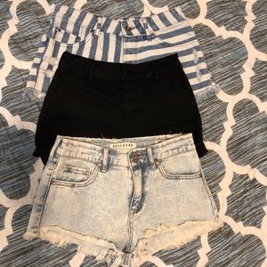 Three pair of super cute shorts.